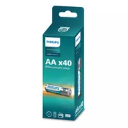 Pilha Zinco Aa Philips Bateria Carvão Pequena Tubo 40 Un