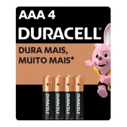 Pilha Alcalina Aaa Palito Duracell Com 4 Unidades
